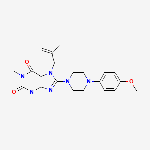 molecular formula C22H28N6O3 B3565830 8-(4-(4-methoxyphenyl)piperazin-1-yl)-1,3-dimethyl-7-(2-methylallyl)-1H-purine-2,6(3H,7H)-dione 