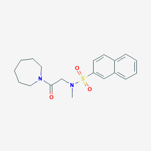 molecular formula C19H24N2O3S B3566084 N-[2-(azepan-1-yl)-2-oxoethyl]-N-methylnaphthalene-2-sulfonamide 