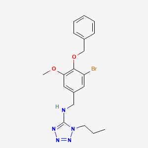 molecular formula C19H22BrN5O2 B3566653 N-[4-(benzyloxy)-3-bromo-5-methoxybenzyl]-1-propyl-1H-tetrazol-5-amine 