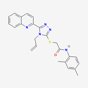 molecular formula C24H23N5OS B3566671 N-(2,4-DIMETHYLPHENYL)-2-{[4-(PROP-2-EN-1-YL)-5-(QUINOLIN-2-YL)-1,2,4-TRIAZOL-3-YL]SULFANYL}ACETAMIDE 