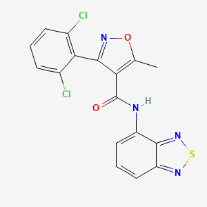 molecular formula C17H10Cl2N4O2S B3566674 N-(2,1,3-benzothiadiazol-4-yl)-3-(2,6-dichlorophenyl)-5-methyl-1,2-oxazole-4-carboxamide 