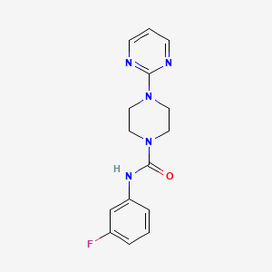molecular formula C15H16FN5O B3566675 N-(3-fluorophenyl)-4-pyrimidin-2-ylpiperazine-1-carboxamide 
