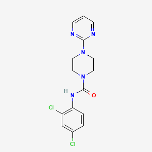 molecular formula C15H15Cl2N5O B3566684 N-(2,4-dichlorophenyl)-4-pyrimidin-2-ylpiperazine-1-carboxamide 