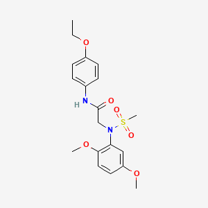 molecular formula C19H24N2O6S B3566768 N~2~-(2,5-dimethoxyphenyl)-N~1~-(4-ethoxyphenyl)-N~2~-(methylsulfonyl)glycinamide 