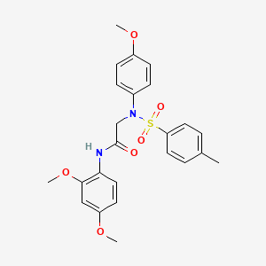 molecular formula C24H26N2O6S B3566825 N-(2,4-Dimethoxyphenyl)-N~2~-(4-methoxyphenyl)-N~2~-(4-methylbenzene-1-sulfonyl)glycinamide CAS No. 6215-20-9
