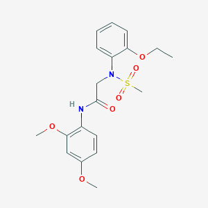 molecular formula C19H24N2O6S B3566874 N~1~-(2,4-dimethoxyphenyl)-N~2~-(2-ethoxyphenyl)-N~2~-(methylsulfonyl)glycinamide 