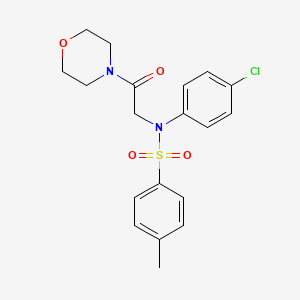 molecular formula C19H21ClN2O4S B3566909 N-(4-chlorophenyl)-4-methyl-N-[2-(4-morpholinyl)-2-oxoethyl]benzenesulfonamide 