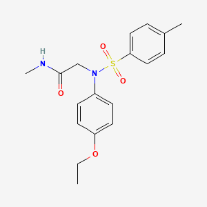 molecular formula C18H22N2O4S B3566918 N~2~-(4-ethoxyphenyl)-N~1~-methyl-N~2~-[(4-methylphenyl)sulfonyl]glycinamide 