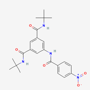 molecular formula C23H28N4O5 B3567183 N,N'-di-tert-butyl-5-[(4-nitrobenzoyl)amino]isophthalamide 