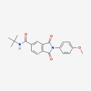 molecular formula C20H20N2O4 B3567194 N-(tert-butyl)-2-(4-methoxyphenyl)-1,3-dioxo-5-isoindolinecarboxamide 