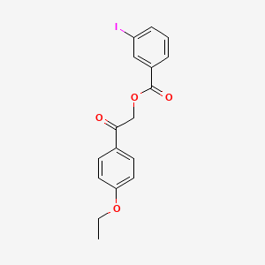 molecular formula C17H15IO4 B3567271 2-(4-ethoxyphenyl)-2-oxoethyl 3-iodobenzoate 