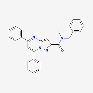 molecular formula C27H22N4O B3567279 N-benzyl-N-methyl-5,7-diphenylpyrazolo[1,5-a]pyrimidine-2-carboxamide 