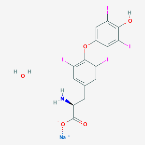 molecular formula C15H12I4NNaO5 B035673 L-Thyroxine sodium xhydrate CAS No. 25416-65-3