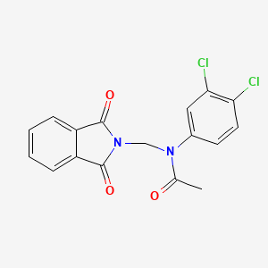 molecular formula C17H12Cl2N2O3 B3567335 N-(3,4-dichlorophenyl)-N-[(1,3-dioxo-1,3-dihydro-2H-isoindol-2-yl)methyl]acetamide 