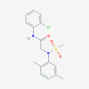 molecular formula C17H19ClN2O3S B3567358 N~1~-(2-chlorophenyl)-N~2~-(2,5-dimethylphenyl)-N~2~-(methylsulfonyl)glycinamide 