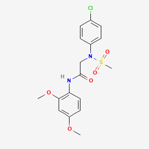 molecular formula C17H19ClN2O5S B3567370 2-(4-chloro-N-methylsulfonylanilino)-N-(2,4-dimethoxyphenyl)acetamide 