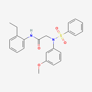 molecular formula C23H24N2O4S B3567380 N~1~-(2-ethylphenyl)-N~2~-(3-methoxyphenyl)-N~2~-(phenylsulfonyl)glycinamide 