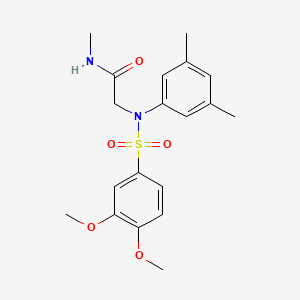 molecular formula C19H24N2O5S B3567439 N~2~-[(3,4-dimethoxyphenyl)sulfonyl]-N~2~-(3,5-dimethylphenyl)-N~1~-methylglycinamide 