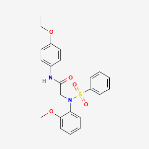 molecular formula C23H24N2O5S B3567491 N~1~-(4-ethoxyphenyl)-N~2~-(2-methoxyphenyl)-N~2~-(phenylsulfonyl)glycinamide 