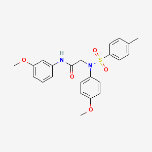 molecular formula C23H24N2O5S B3567522 N~1~-(3-methoxyphenyl)-N~2~-(4-methoxyphenyl)-N~2~-[(4-methylphenyl)sulfonyl]glycinamide 