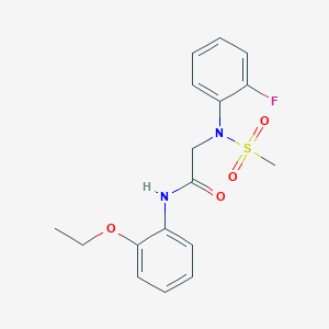 molecular formula C17H19FN2O4S B3567541 N~1~-(2-ethoxyphenyl)-N~2~-(2-fluorophenyl)-N~2~-(methylsulfonyl)glycinamide 