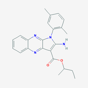 molecular formula C23H24N4O2 B356760 Butan-2-yl 2-amino-1-(2,5-dimethylphenyl)pyrrolo[3,2-b]quinoxaline-3-carboxylate CAS No. 844833-02-9