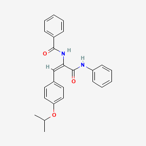 molecular formula C25H24N2O3 B3567681 N-[1-(anilinocarbonyl)-2-(4-isopropoxyphenyl)vinyl]benzamide 