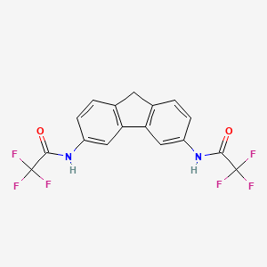 molecular formula C17H10F6N2O2 B3567734 N,N'-9H-fluorene-3,6-diylbis(2,2,2-trifluoroacetamide) 