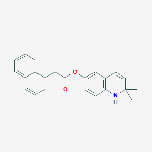 molecular formula C24H23NO2 B3567747 2,2,4-trimethyl-1,2-dihydro-6-quinolinyl 1-naphthylacetate 