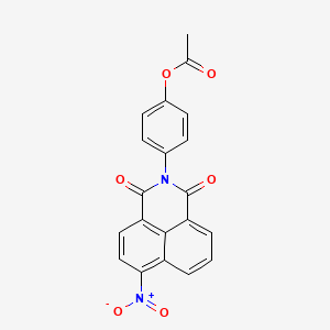 molecular formula C20H12N2O6 B3567749 [4-(6-nitro-1,3-dioxobenzo[de]isoquinolin-2-yl)phenyl] acetate 