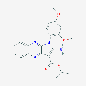 molecular formula C22H22N4O4 B356782 isopropyl 2-amino-1-(2,4-dimethoxyphenyl)-1H-pyrrolo[2,3-b]quinoxaline-3-carboxylate CAS No. 797798-72-2