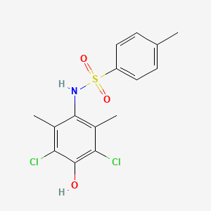 molecular formula C15H15Cl2NO3S B3567835 N-(3,5-dichloro-4-hydroxy-2,6-dimethylphenyl)-4-methylbenzenesulfonamide 