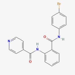 molecular formula C19H14BrN3O2 B3567864 N-{2-[(4-bromophenyl)carbamoyl]phenyl}pyridine-4-carboxamide 