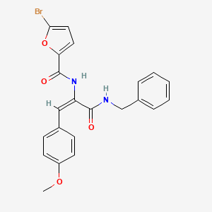 molecular formula C22H19BrN2O4 B3567888 N-[1-[(benzylamino)carbonyl]-2-(4-methoxyphenyl)vinyl]-5-bromo-2-furamide 