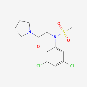 molecular formula C13H16Cl2N2O3S B3567922 N-(3,5-dichlorophenyl)-N-[2-oxo-2-(1-pyrrolidinyl)ethyl]methanesulfonamide 