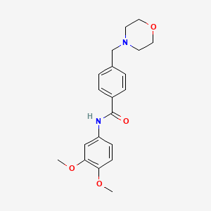 molecular formula C20H24N2O4 B3567928 N-(3,4-dimethoxyphenyl)-4-(morpholin-4-ylmethyl)benzamide 