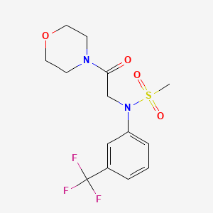 molecular formula C14H17F3N2O4S B3567951 N-(2-morpholin-4-yl-2-oxoethyl)-N-[3-(trifluoromethyl)phenyl]methanesulfonamide 