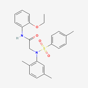 molecular formula C25H28N2O4S B3567971 2-(2,5-dimethyl-N-(4-methylphenyl)sulfonylanilino)-N-(2-ethoxyphenyl)acetamide 