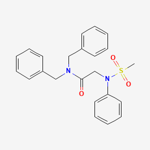 molecular formula C23H24N2O3S B3567978 N,N-dibenzyl-2-(N-methylsulfonylanilino)acetamide 