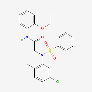 molecular formula C23H23ClN2O4S B3568001 N~2~-(5-chloro-2-methylphenyl)-N~1~-(2-ethoxyphenyl)-N~2~-(phenylsulfonyl)glycinamide 