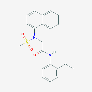 molecular formula C21H22N2O3S B3568057 N~1~-(2-ethylphenyl)-N~2~-(methylsulfonyl)-N~2~-1-naphthylglycinamide 