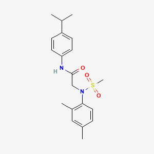 molecular formula C20H26N2O3S B3568078 N~2~-(2,4-dimethylphenyl)-N~1~-(4-isopropylphenyl)-N~2~-(methylsulfonyl)glycinamide 