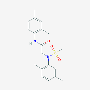 molecular formula C19H24N2O3S B3568079 N~1~-(2,4-dimethylphenyl)-N~2~-(2,5-dimethylphenyl)-N~2~-(methylsulfonyl)glycinamide 