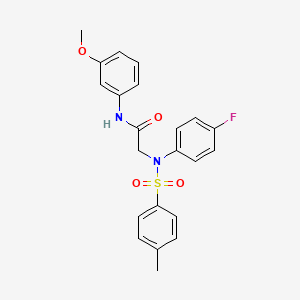 molecular formula C22H21FN2O4S B3568095 N~2~-(4-fluorophenyl)-N~1~-(3-methoxyphenyl)-N~2~-[(4-methylphenyl)sulfonyl]glycinamide 
