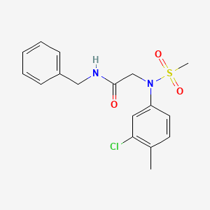 molecular formula C17H19ClN2O3S B3568114 N~1~-benzyl-N~2~-(3-chloro-4-methylphenyl)-N~2~-(methylsulfonyl)glycinamide 