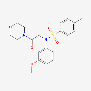 molecular formula C20H24N2O5S B3568125 N-(3-methoxyphenyl)-4-methyl-N-[2-(4-morpholinyl)-2-oxoethyl]benzenesulfonamide 
