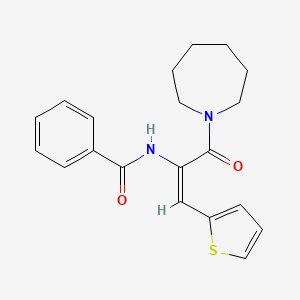 molecular formula C20H22N2O2S B3568175 N-[(1E)-3-(azepan-1-yl)-3-oxo-1-(thiophen-2-yl)prop-1-en-2-yl]benzamide 