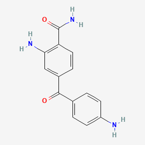 molecular formula C14H13N3O2 B3568208 2-amino-4-(4-aminobenzoyl)benzamide 