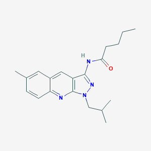 molecular formula C20H26N4O B356828 N-(1-isobutyl-6-methyl-1H-pyrazolo[3,4-b]quinolin-3-yl)pentanamide CAS No. 714257-23-5