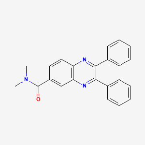 molecular formula C23H19N3O B3568358 N,N-dimethyl-2,3-diphenyl-6-quinoxalinecarboxamide 